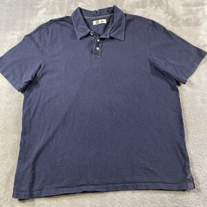 American Giant Polo Shirt‎ Mens XXL Washed Blue Preppy Casual USA Resort